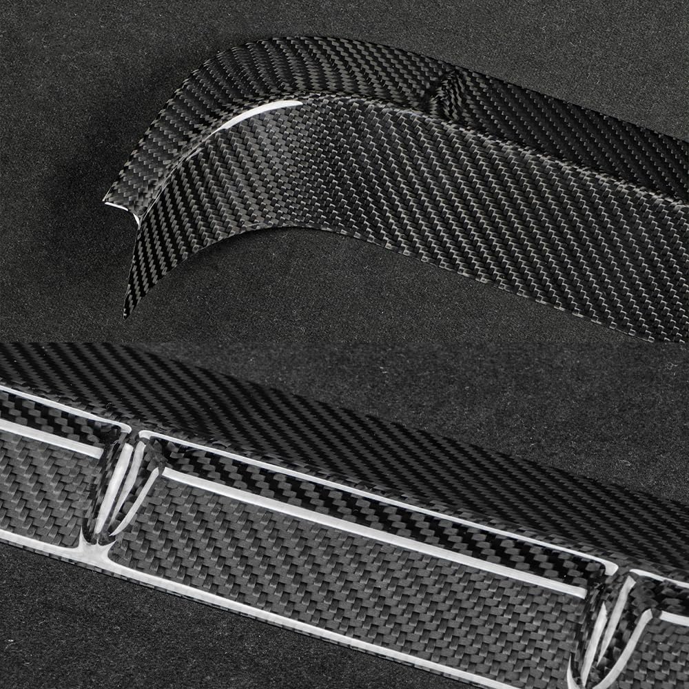 JSWAN Carbon Fiber Tail Throat Upper Trim Cover Compatible with Honda 11th Gen Civic Type r FL5 Typer Exhaust Muffler Tail Pipe Upper Panel Frame Cover Accessories (Glossy Black)