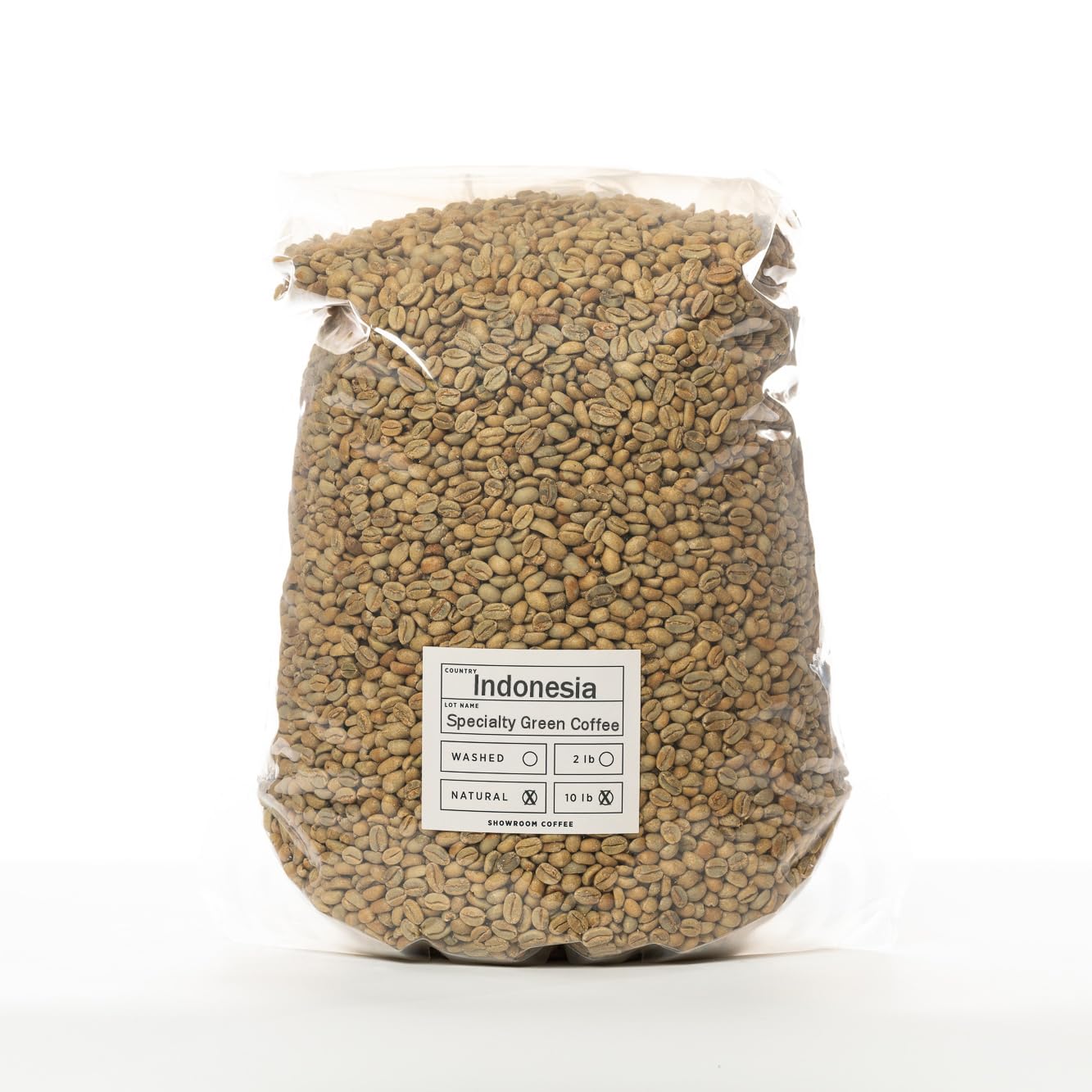 Indonesia Unroasted Natural Specialty Green Coffee Beans - Single Origin 100% Arabica - Bulk Wholesale Pricing (10 Pound Bag /4.5kg)