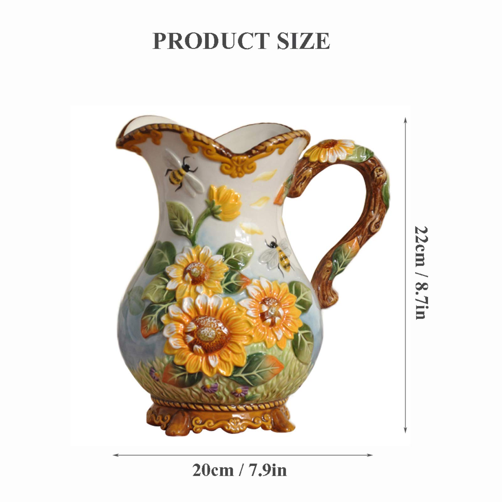 Amazon.co.jp: 花瓶おしゃれセラミック花瓶装飾品創造的な花瓶ひまわり