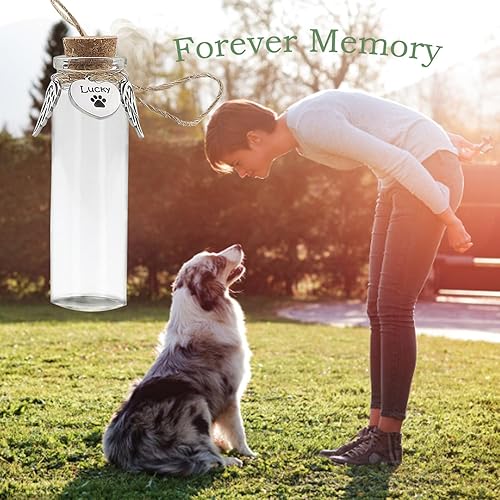 Miniatura 5 de Botella conmemorativa de pelo de mascotas, frasco de vidrio para cenizas o cabello, recuerdo de perro o gato, regalo de pérdida de mascotas