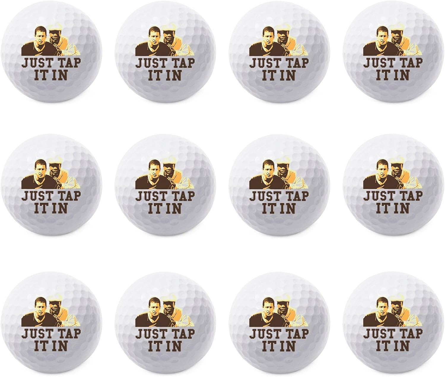 TeesAndTankYou Just Tap it in Golf Ball - Novelty Gift for Men Golfers and Dad