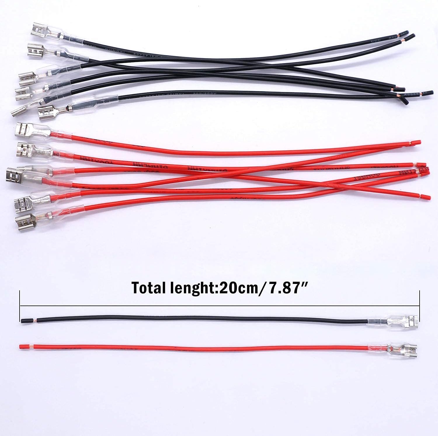 5Pcs AC 250V/16A 125V/20A Red Light Illuminated ON/Off DPST 4 Pin 2 Position Toggle Rocker Switches+12Pcs 6.3mm