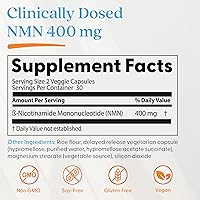 Vista 2 de Doctor's Best Suplemento NMN para mujeres y hombres, apoya la producción de NAD+ y energía celular, beta nicotinamida mononucleótido, 200 mg por