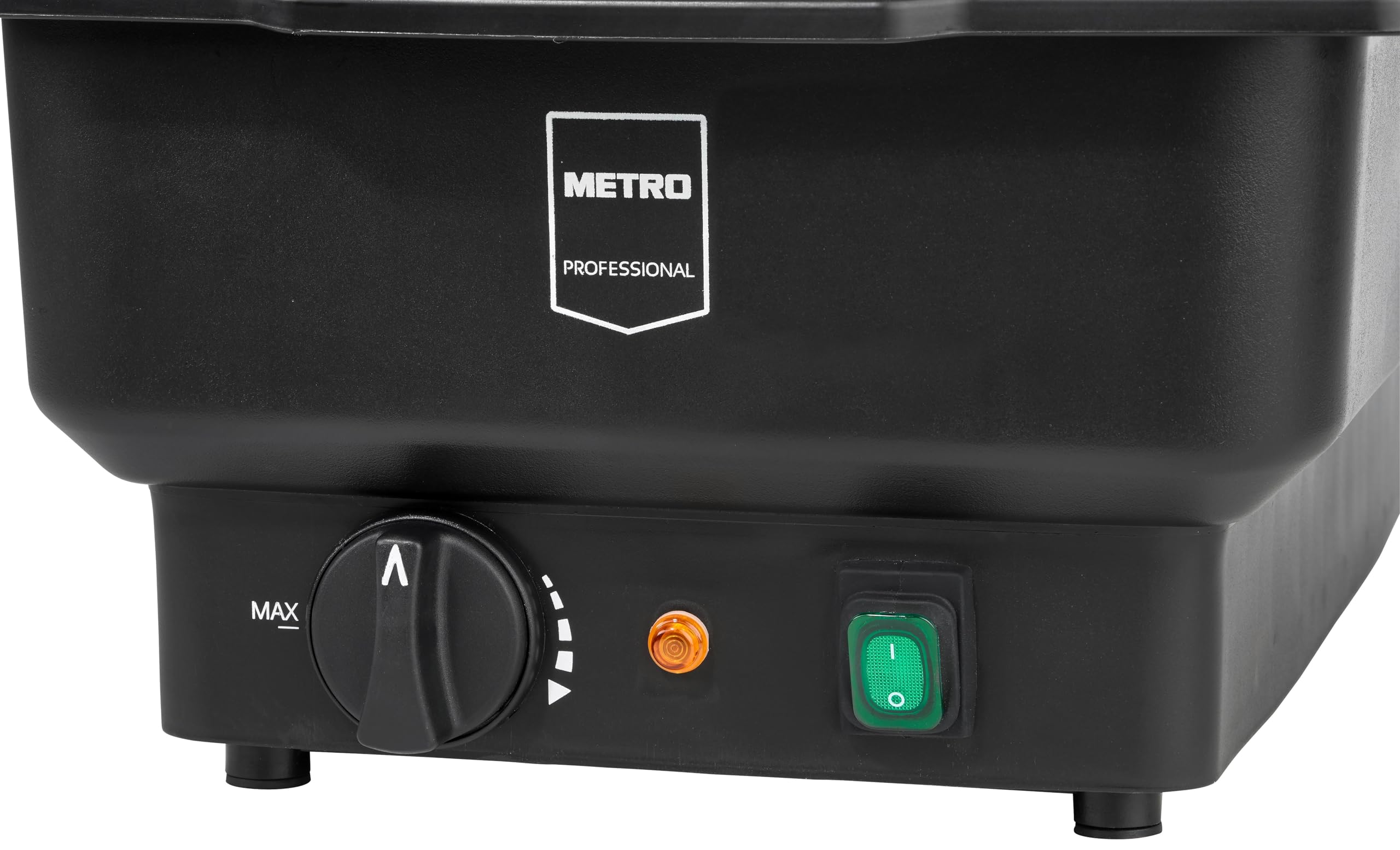 METRO Professional Chafing Dish GCD1009, plástico/Acero Inoxidable, 34.7 x 58 x 25.4 cm, 900W, 2,8 L, Rango de Temperatura: 30 ° C a 90°C, Negro
