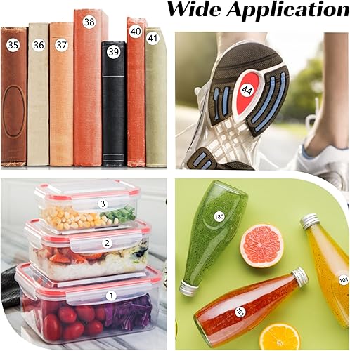 Miniatura 4 de 50 hojas de pegatinas de números del 1 al 200 de 0.4 pulgadas, pegatinas pequeñas de números, 25 juegos de pegatinas consecutivas autoadhesivas