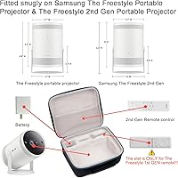 Vista 2 de XINGFUDAO Funda de transporte para proyector compatible con Samsung The Freestyle, funda de almacenamiento portátil de EVA rígida que se adapta