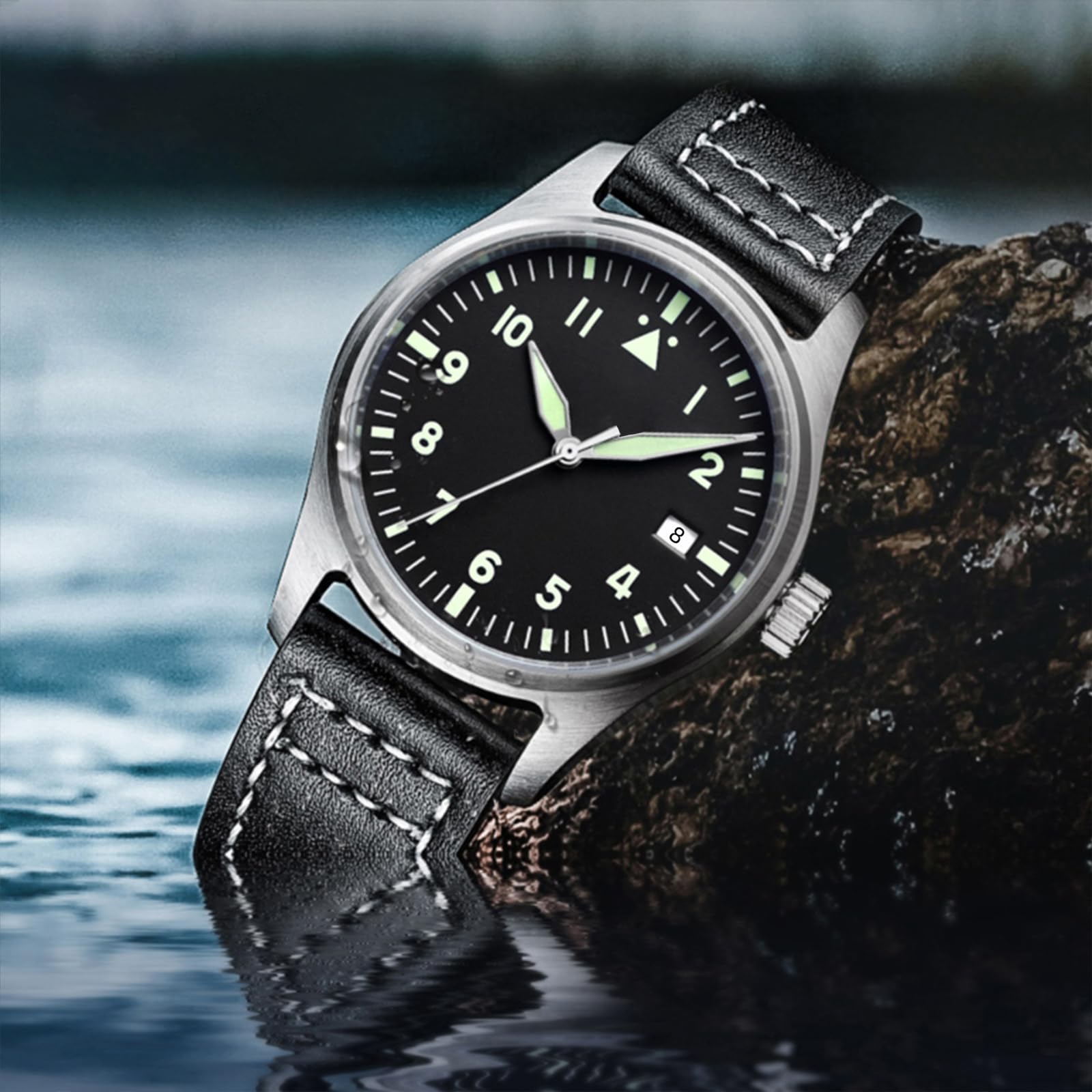 ADDIESDIVE Reloj Automático para Hombre Resistente al Agua Movimiento de 200 Metros NH35/8215 Vintage C3 SuperLuminous Analog uhr AD2048/H2/AD2519