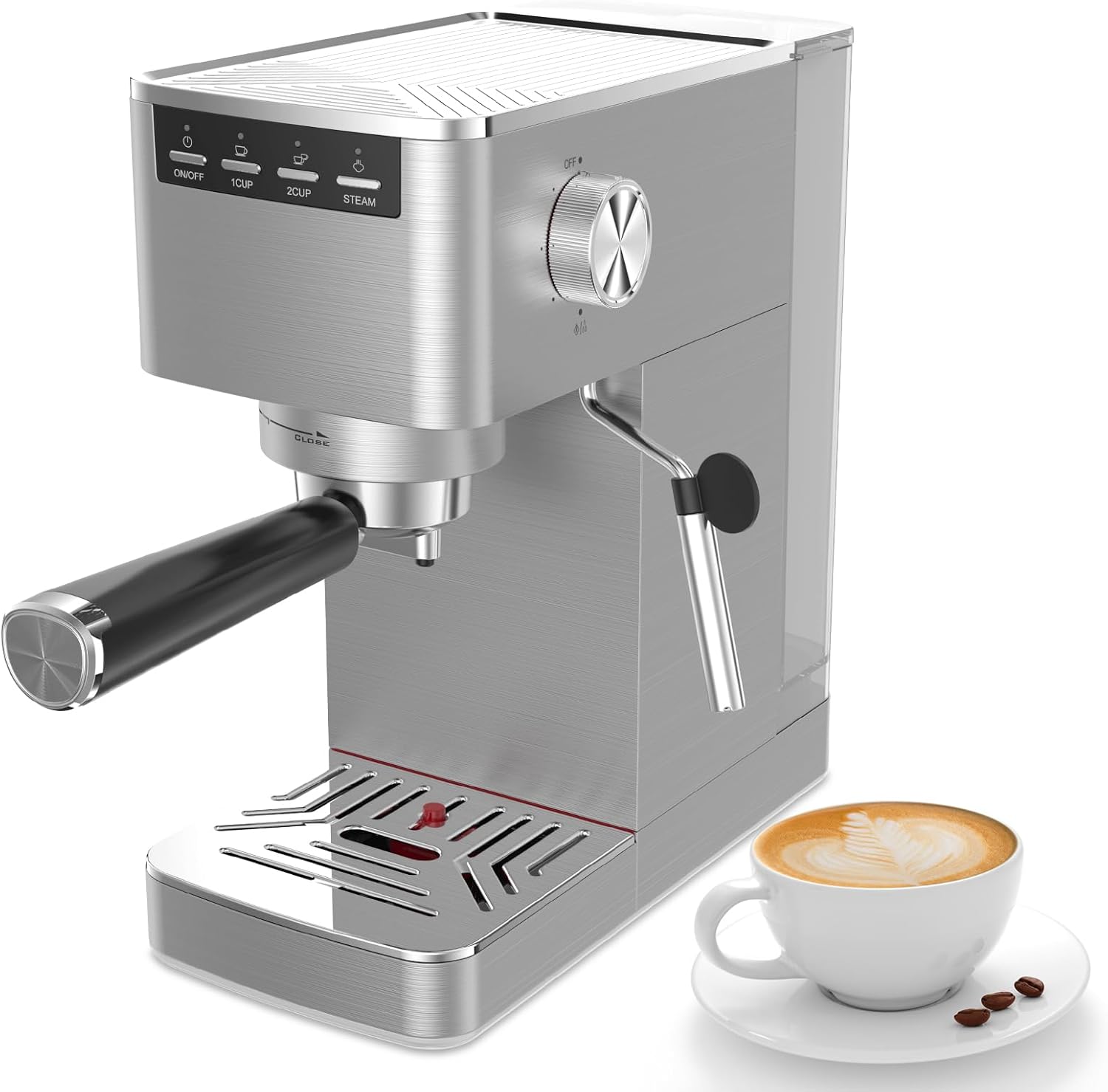 Aiosa Professional Espresso Machine For Home,Cappuccino and Latte Machine with Steam Milk Frother,Automatic Espresso Machines with 40oz Removable Water Tank