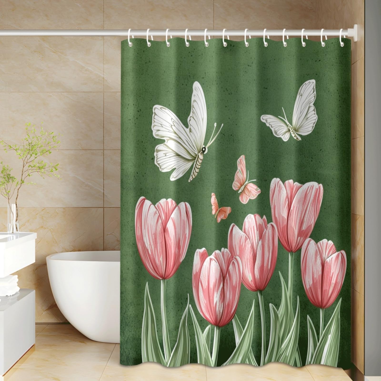 Rideau douche lavable anti-éclaboussures grand format pour garder la salle de bain sèche