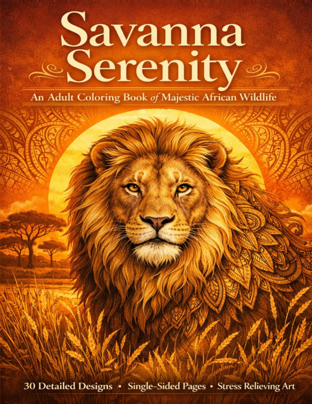 Savanna Serenity: An Adult Coloring Book of Majestic African Wildlife