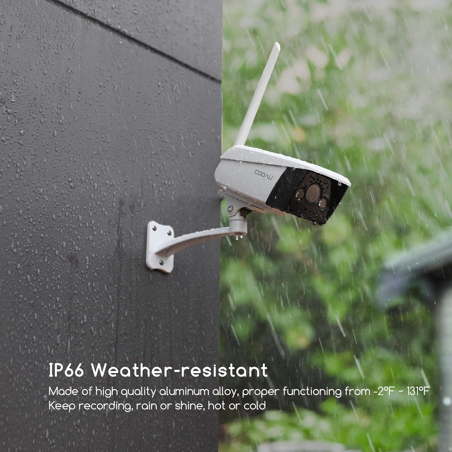 80% оƒƒ Dіѕсоunt Outdoor Security Camera, COOAU 4MP UltraHD WiFi IP Home Surveillance Cameras, Color/IR Night Vision, IP66 Waterproof, 5dBi Antenna, Motion Detection,2624x1512, 2-Way Audio, SD/Cloud, Work with Alexa