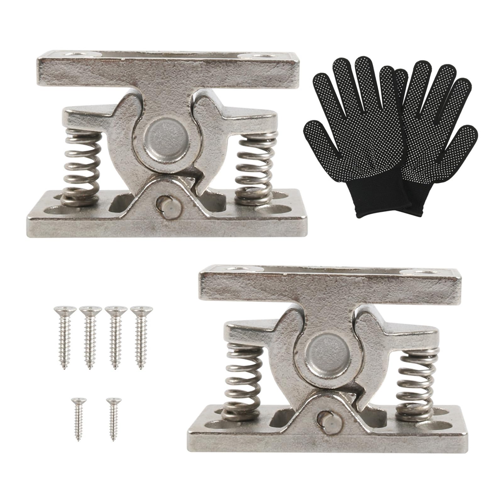 Elnwnnkc Stainless Steel Mode Loaded Double Roller Design Door Latches Quiet Operate Hand Use For Homes Vehicles Garages & Indoor Space Door Latches