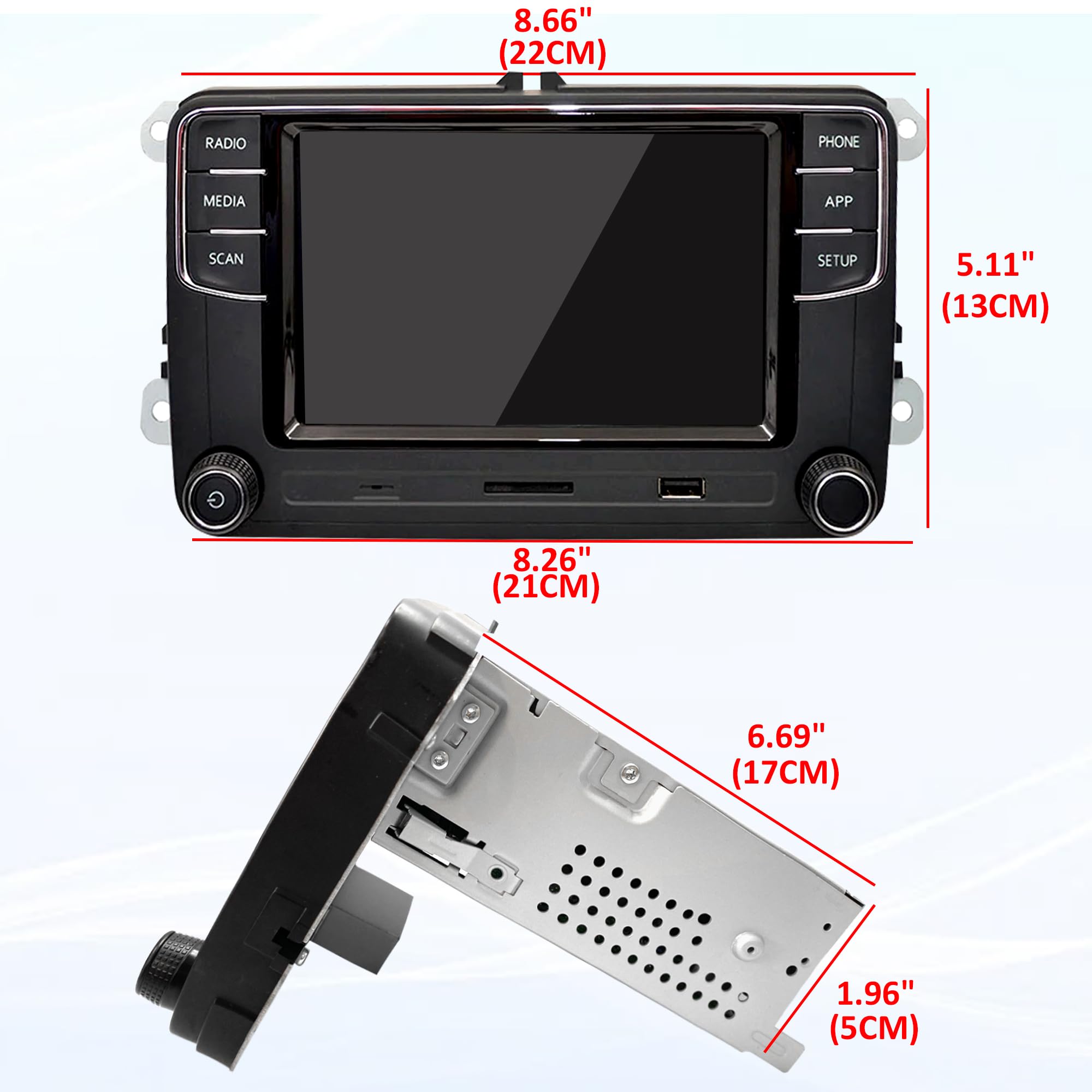 Radio samochodowe niemieckie RCD360S RCD330 Carplay AM/FM Bluetooth Kamera cofania dla VW Golf MK5 6 Caddy B6 B7 Polo Akcesoria