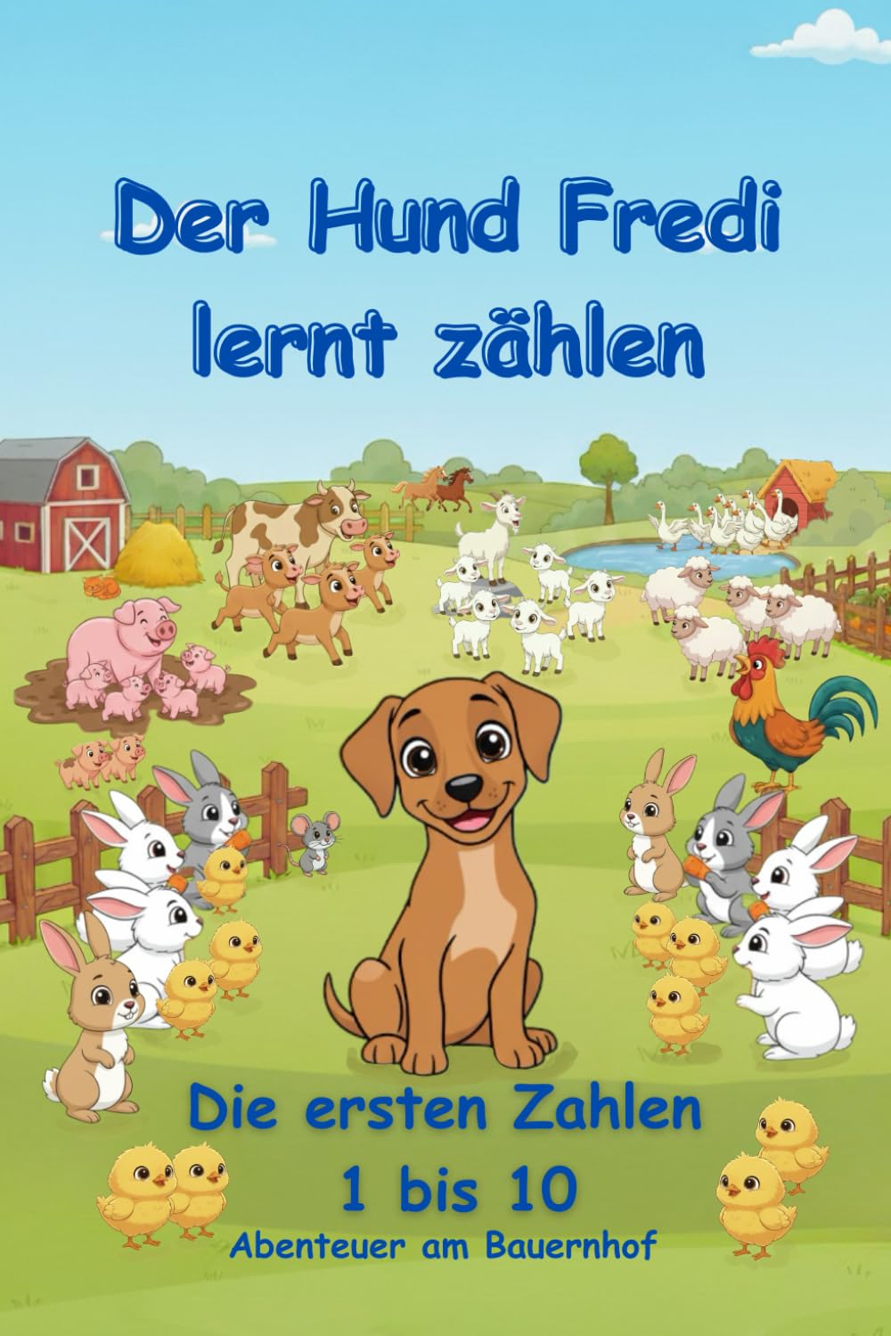 Der Hund Fredi lernt zählen: Die ersten Zahlen 1 bis 10 Abenteuer am Bauernhof
