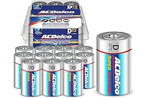 ACDelco D Batteries 12-Count: Maximum Power You Can Rely On