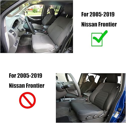 Miniatura 3 de SecosAutoparts Funda de Asiento de Tela Inferior del Lado Izquierdo del Conductor Gris Compatible con Nissan Frontier 2005 2006 2007 2008 2009 2010