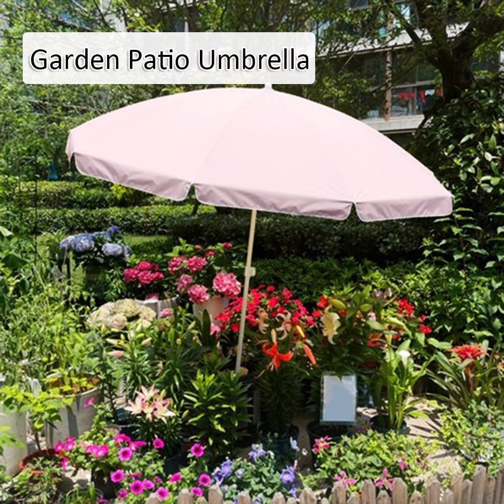 1,6 M Sonnenschirm, UV-Schutz, Durable Terrasse Sonnenschirm, for Garten, Hof, Strand und Pool (Color : White, Size : 1. 6m(5.3ft))