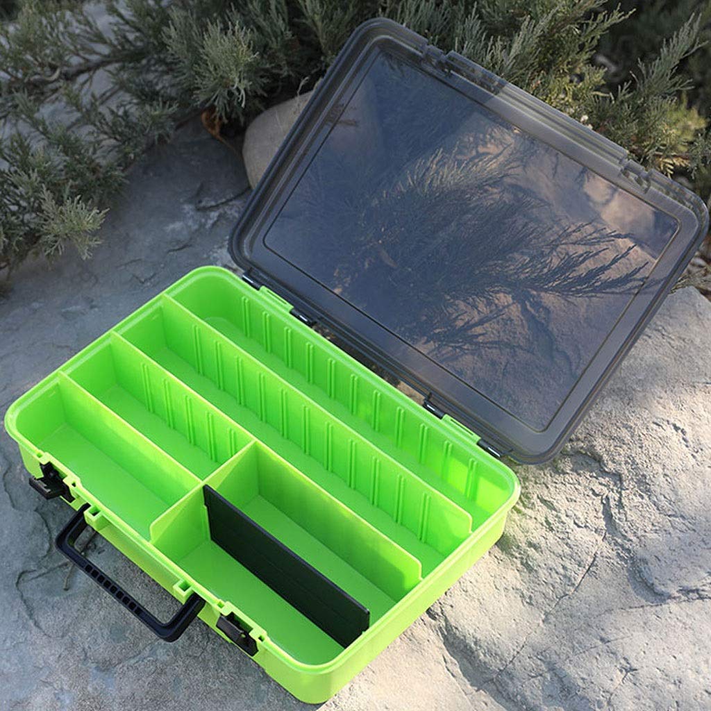 Contenitore per esche Scatola multifunzionale for ami da pesca Scatola portaoggetti Scatola porta attrezzi speciale Scatola for esche in plastica Scatola for esche finte a doppio strato Scatola for ac