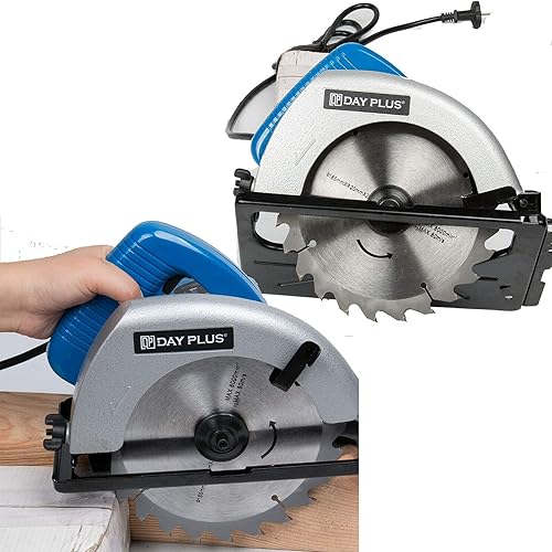 Miniatura 3 de Sierra circular de 7-14 '' 900 W potente sierra circular eléctrica 4700 rpm profundidad de corte ajustable Max 2.17 pulgadas con doble interruptor