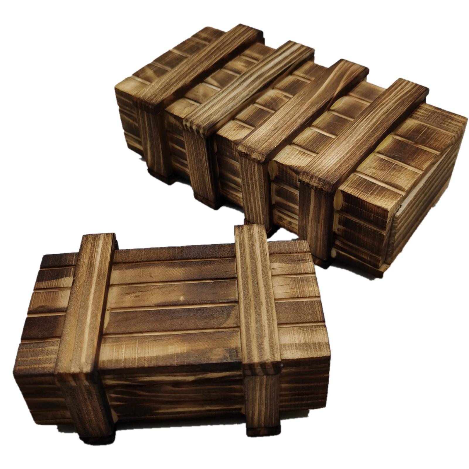 Boîte Puzzle Secret En Bois - 2 Compartiments Cachés - Pour Argent, Bijoux