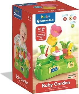 Clementoni Baby Erster Garten - Baby Motorikspielzeug ab 10 Monaten - Kunstoff Garten für die visuelle und motorische Entwicklung 17645