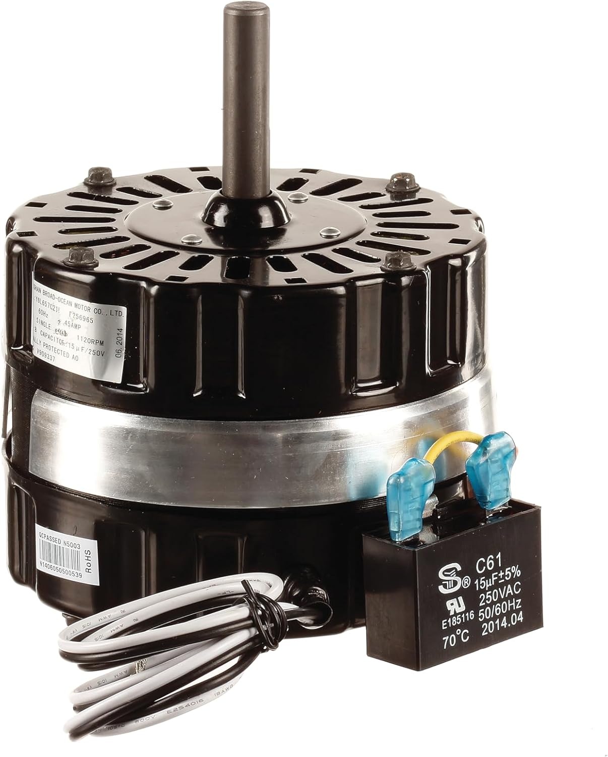 Master Flow Replacement Power Vent Motor for PR3, and PG3 Series Vents - Includes Capacitor, Easy Installation, Minimal Tools Needed, No Unit Removal Required - PVM115