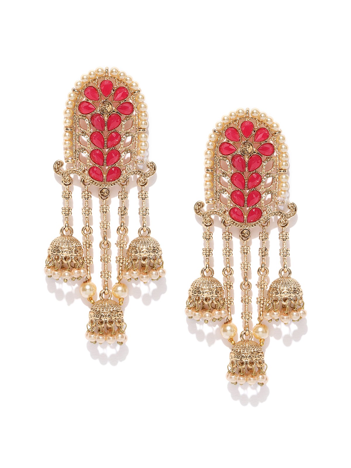 See full amazon price history chart for Zaveri Pearls Rani Pink Stones Chain Fringe Jhumki Drops Dangler Earring For Women-ZPFK18744 Zaveri Pearls Rani Pink Stones Chain Fringe Jhumki Drops Dangler Earring For Women-ZPFK18744 (B0DCS5TZSD) Amazon Price History, Amazon Price Tracker
