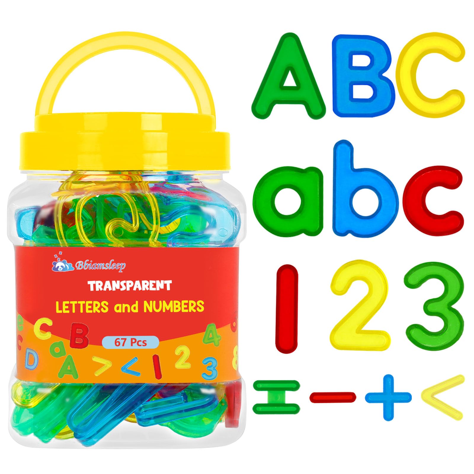 Amazon.co.jp: Bbiamsleep 67個 マルチカラープラスチック文字と数字
