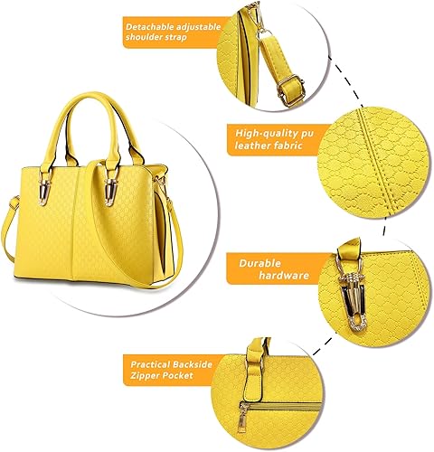 Miniatura 5 de Bolso JHVYF para mujer, clásico, con asa superior, bolso cruzado, bolso de mano, cartera, morral, bolso de hombro