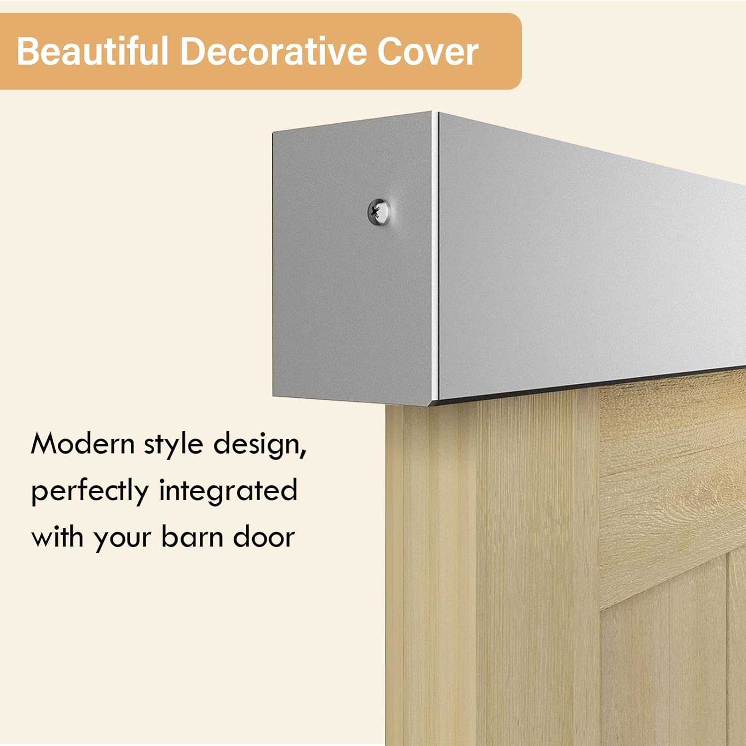 12FT Double Sliding Barn Door Hardware, Low Clearance Aluminium Alloy Box Rail Hardware for Wooden Double Barn Door, Double Barn Door Track, Easy to Install(Hardware Only)
