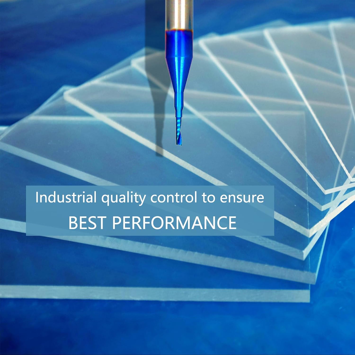 2PCS BRO03B Solid Carbide O Single Flute UpCut Plastic Cutting Spiral Bit CNC Router Bit End Mill NACO Coated with 1/16 inch Cutting Diameter 1/4 Inch Shank