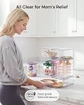 Vtopmart Ensemble de tiroirs de rangement empilables 5, 12" Boîtes d'organisateur en plastique grand et grand format de 4,4'' et 7,6''' pour les fournitures de beauté, idéal pour la vanité, salle de bains, Cabinet, Organisation de Pantry