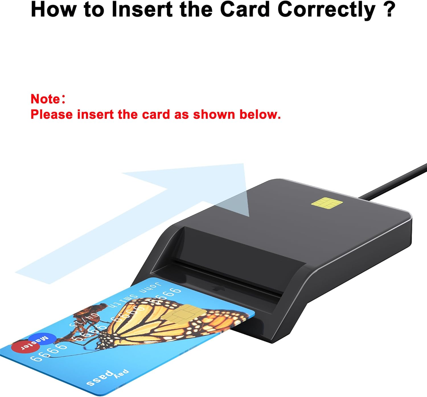 CAC Card Reader Military, USB Smart Card Reader, DOD Military USB Common Access CAC Compatible with Mac OS, Win