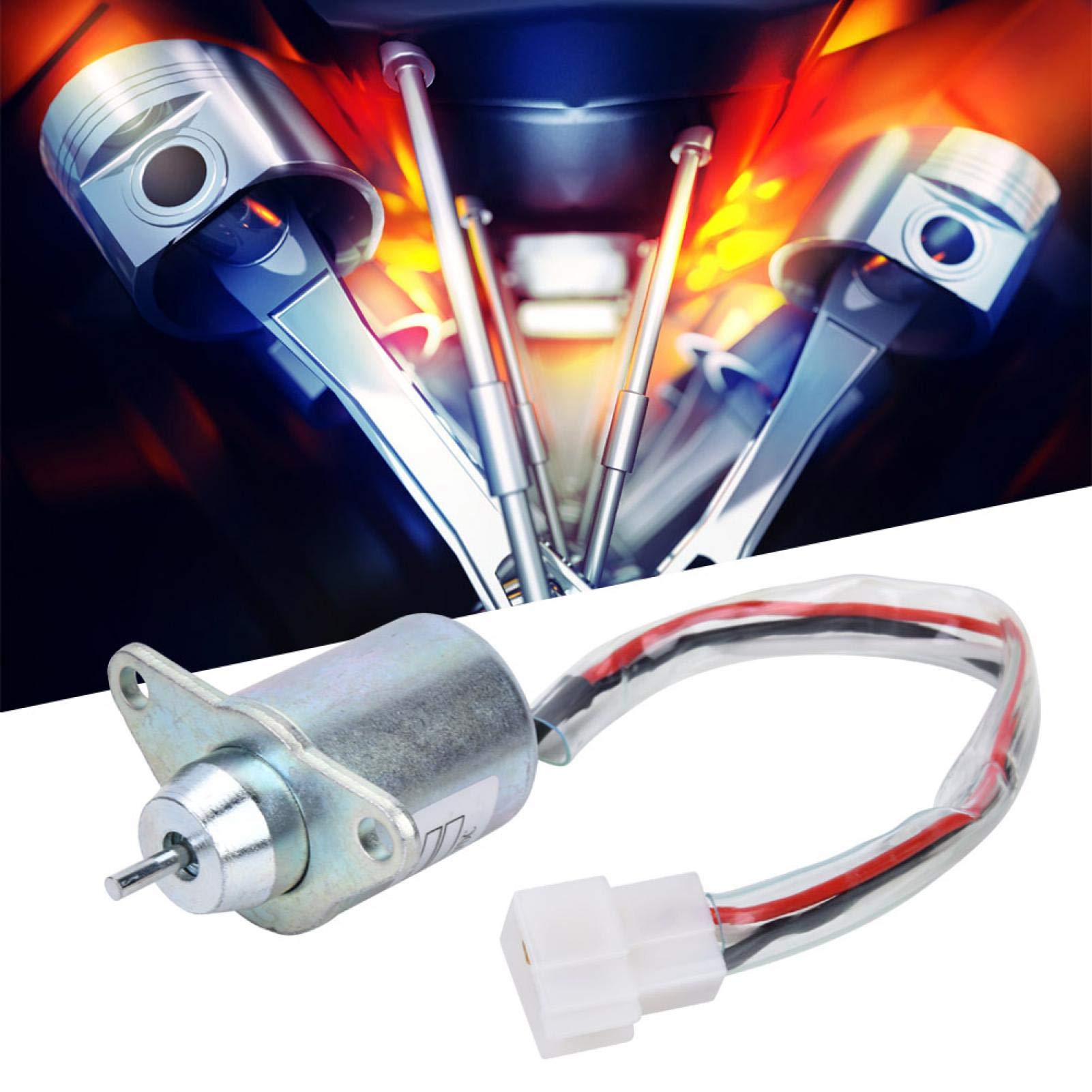 Elettrovalvola a solenoide di spegnimento, 1503ES-12S5SUC5S Elettrovalvola di arresto di arresto 12V Accessori per escavatore adatti per YANMAR