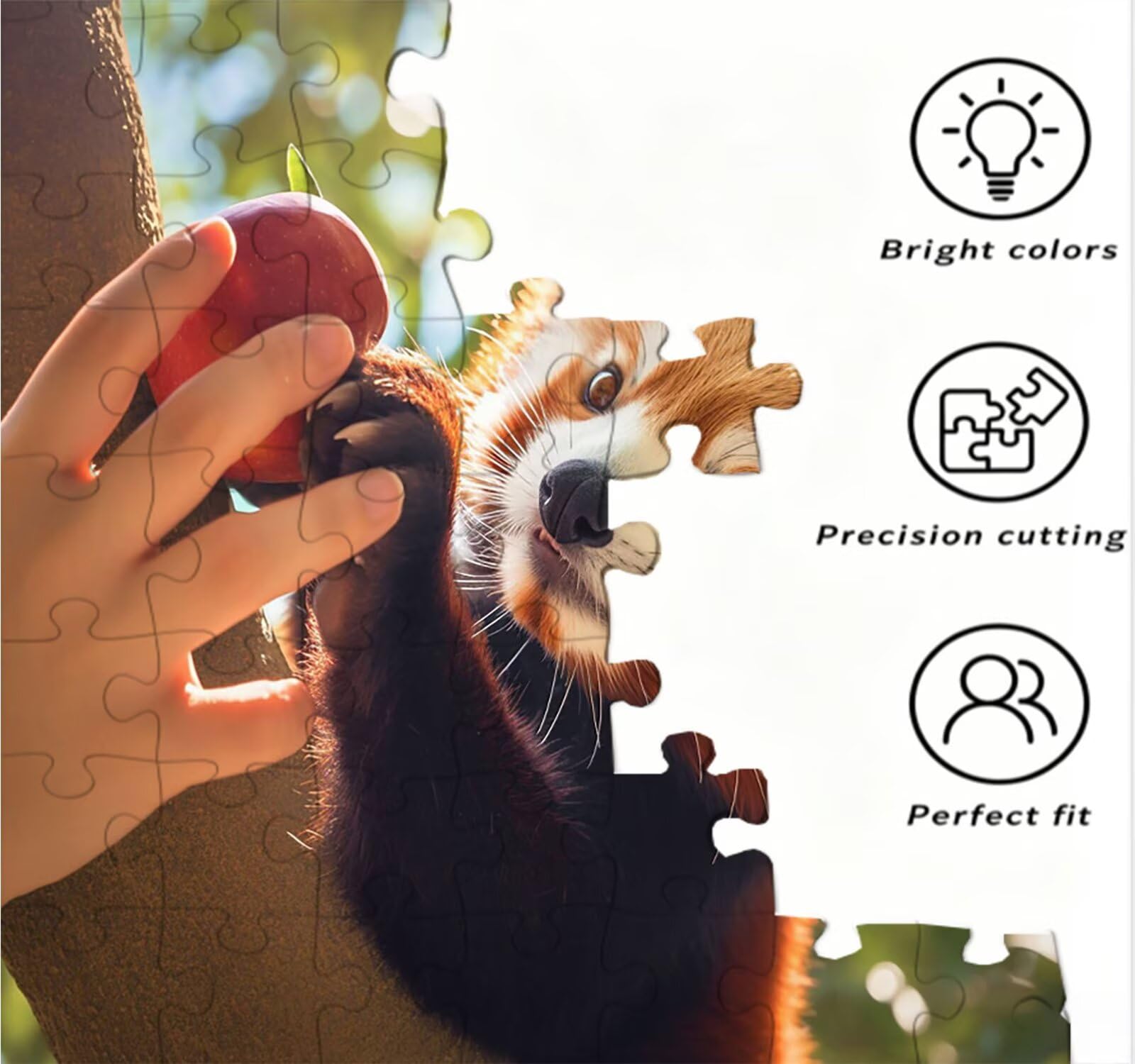 Puzzle 1000 sztuk dla dorosłych, puzzle mała panda urocza artystyczna puzzle, rodzinne kreatywne hobby dla dorosłych, najwyższej jakości drewniana układanka, do gry edukacyjnej wyzwania zabawki R4KH