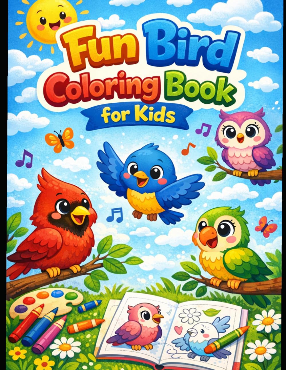 FUN BIRD COLORING BOOK