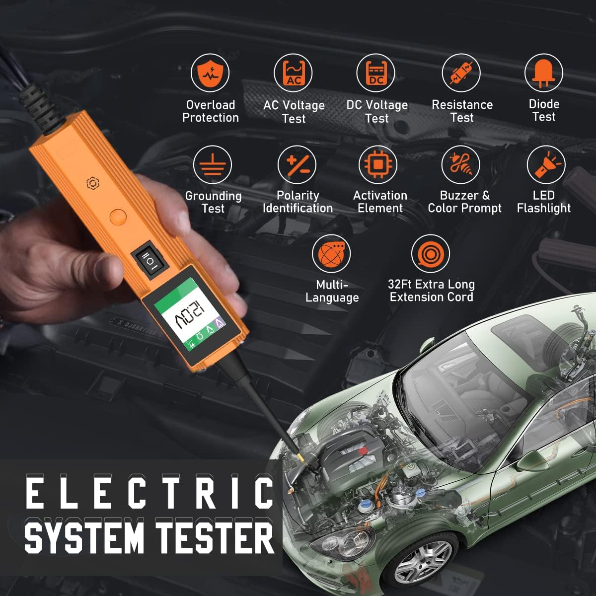 Fuel Injector Cleaner Tool Car Fuel System Cleaner Kit，Automotive Electrical Tester, Circuit Tester with Light and Buzzer : Automotive