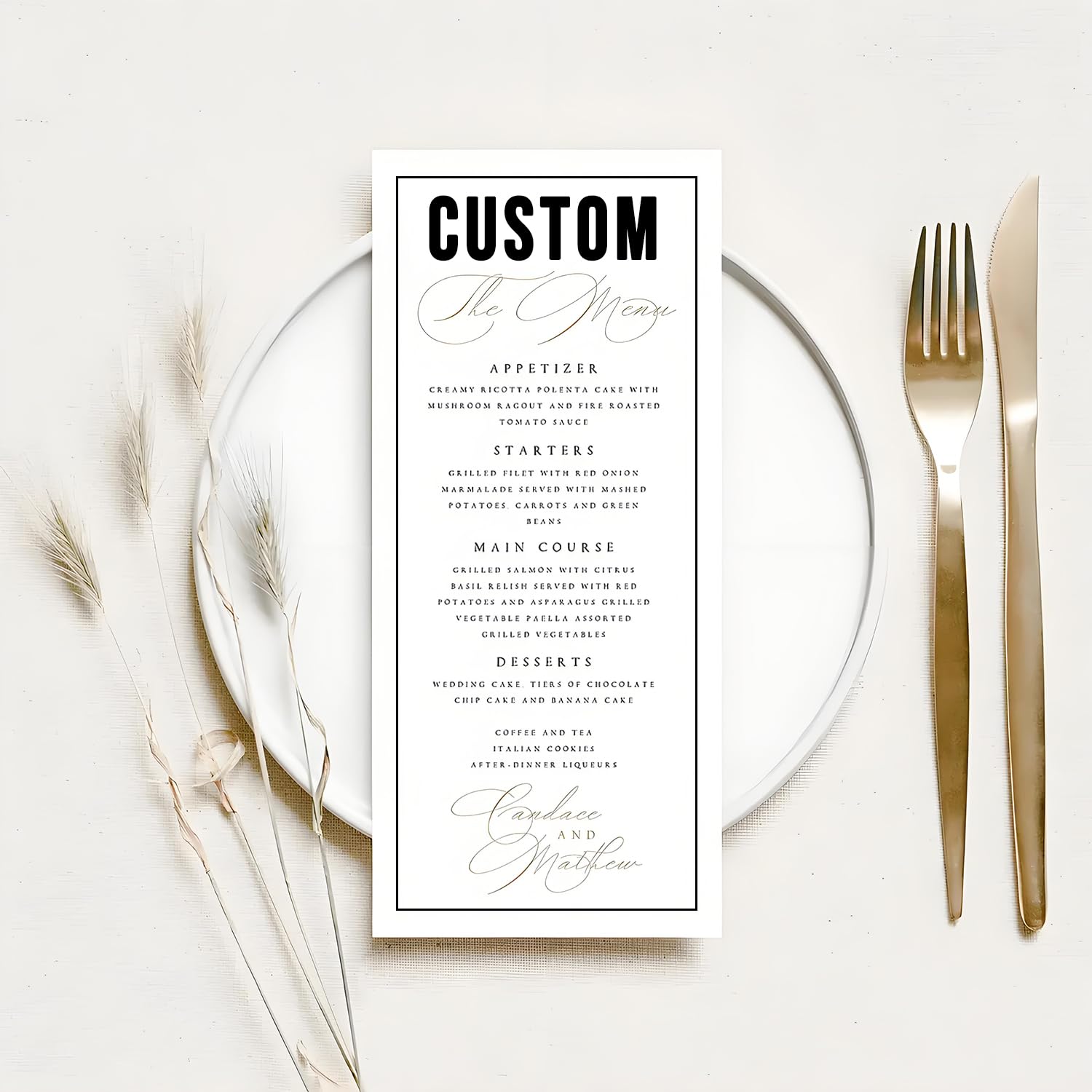 Amazon.com: Paper Menu Cards 4