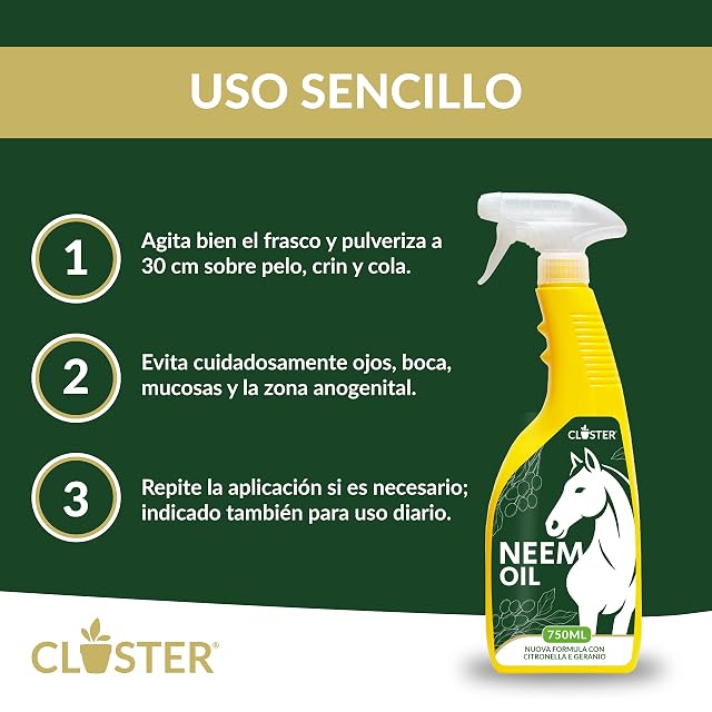 Foto 3 de 5 de STOPPEE Aceite de Neem para Caballos Spray 750ml Made in Italy