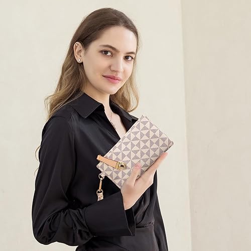 Miniatura 2 de Women's Wristlet Handbags Clutch Purse Leather Cell Phone Wallet Handbag Credit Card Holder with Wrist Strap