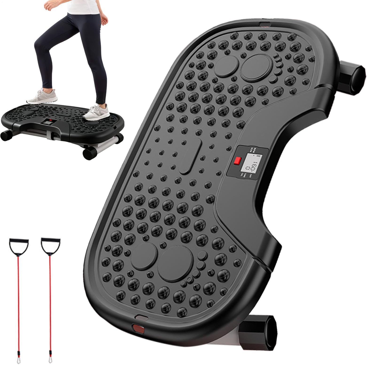 Rock Stepper, Eserciziatore di Gambe Rotazione con Strisce di Resistenza, Macchina di esercizio Scala Rock, per addominali Guainamento Basso del Corpo Soggiorno Camera da Letto Ufficio Balcone Interno