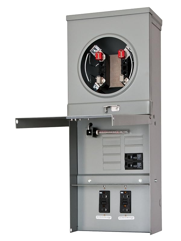 Siemens TL77NT Talon Temporary Power Outlet Panel by with Two 20a Duplex Receptacles Installed Includes a Top Fed, Ring Type, Meter Socket Provision by SIEMENS - Used condition - US$244.46