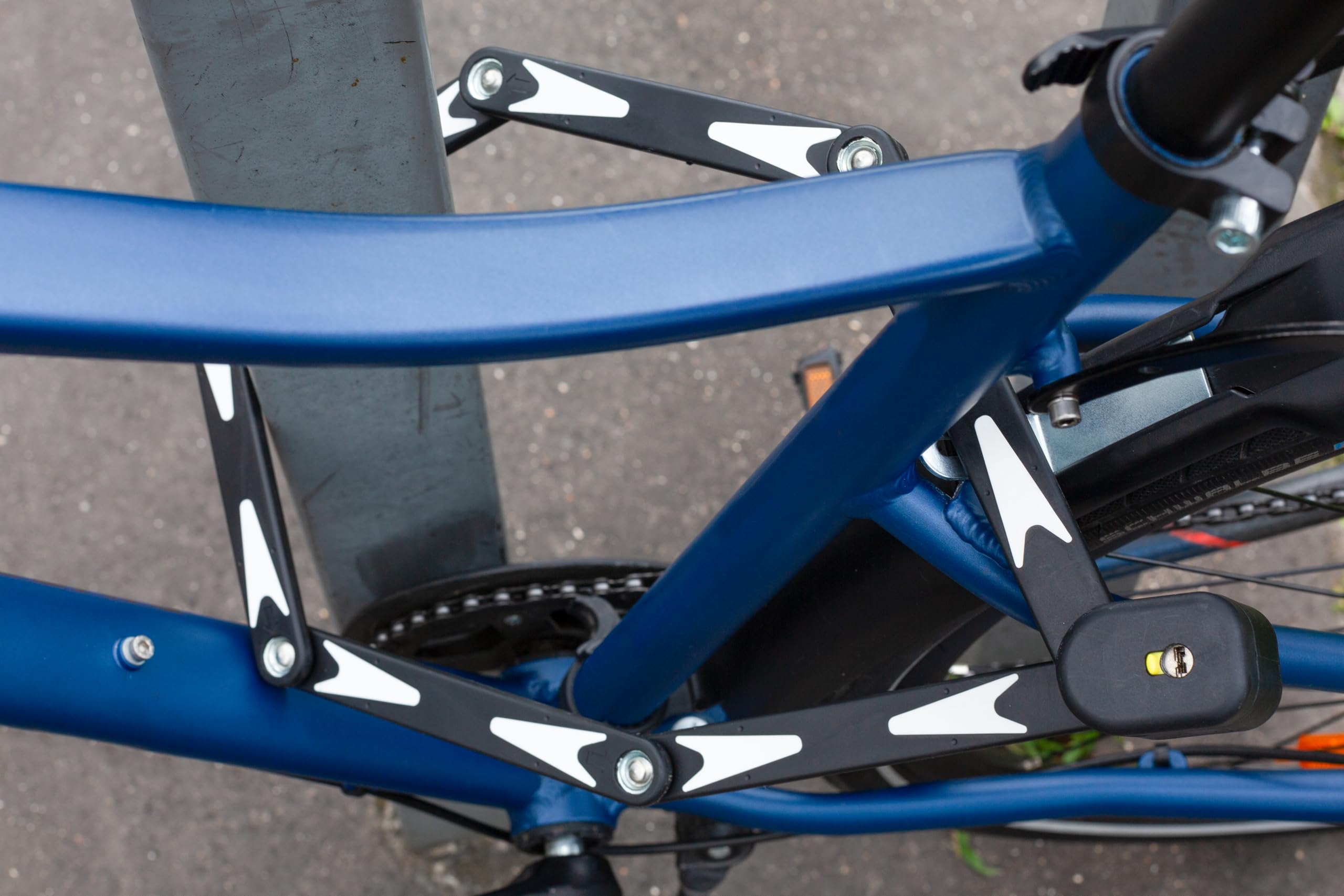 Lucchetto pieghevole per bicicletta, in acciaio temprato, 91 cm
