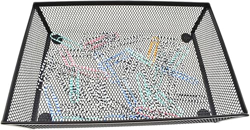 Miniatura 4 de HAHIYO Bandeja de malla apilable de 9 x 6 x 2 pulgadas, contenedor resistente para cajón de escritorio, colección para el hogar, oficina, escuela,