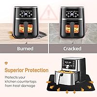 Vista 3 de Alfombrilla resistente al calor para freidora de aire, alfombrilla resistente al calor de 15 x 18 pulgadas para encimera, protector de encimera