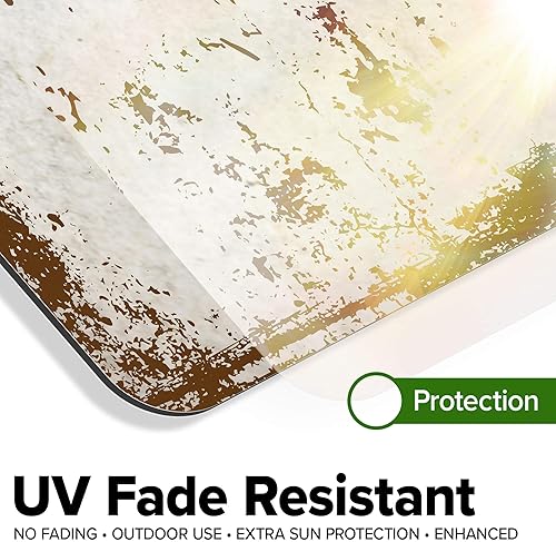 Miniatura 856 de My Sign Center - Letrero personalizado, 11 colores de fuente, 13 estilos de fuente, 4 opciones de agujero, 22 tamaños, 8 x 32 pulgadas, sin óxido,