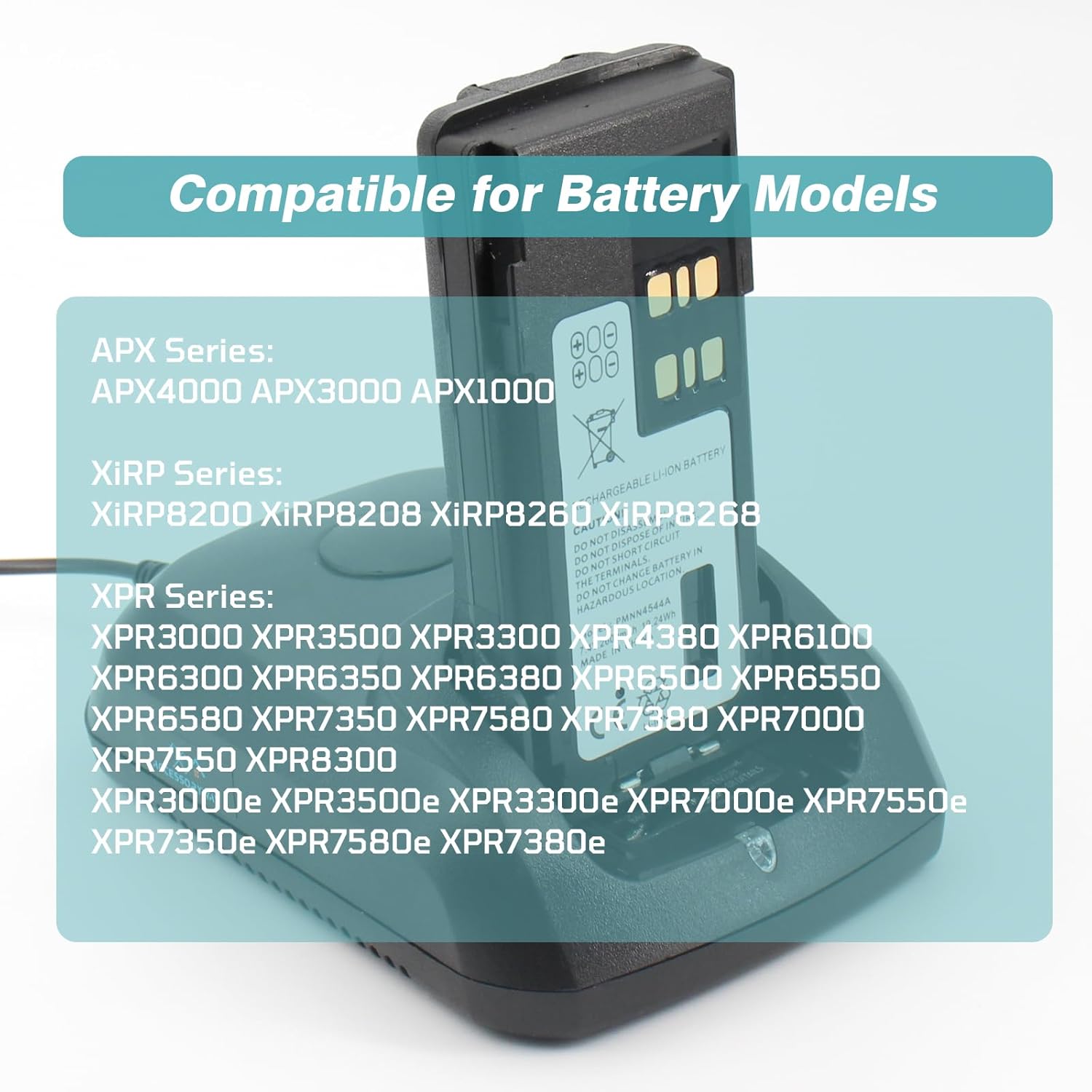 WPLN4232 WPLN4226A Single Unit Charger Compatible with Motorola XPR7550 XPR6550 XPR6350 XPR3500 XPR3300e XPR7350e XPR7550e XPR7580e APX900 Radio Battery PMNN4077 PMNN4406 NNTN8129 Charger（NO-IMPRES） - Image 4
