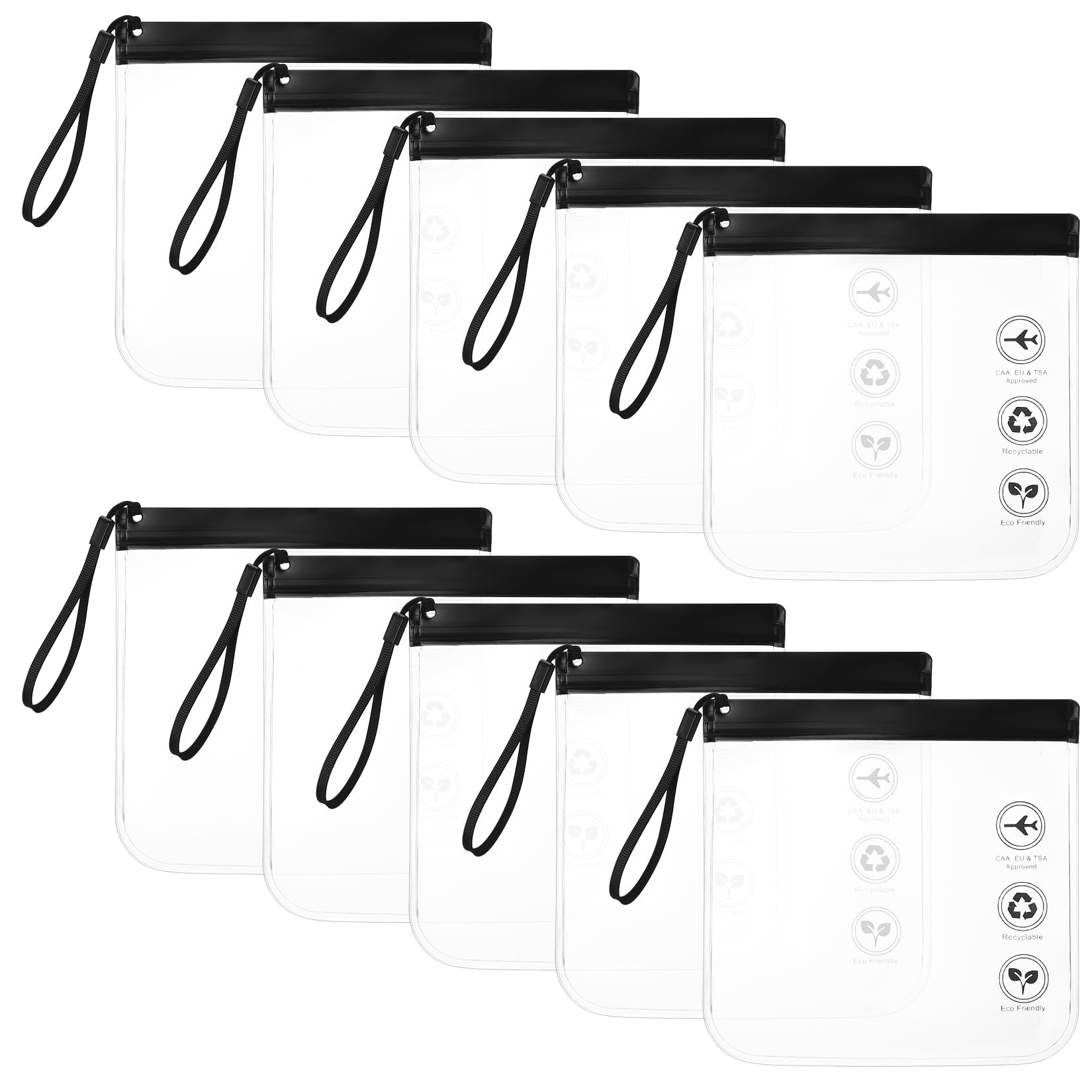 4 Buste Liquidi Viaggio 20x20cm - Bustine Trasparenti TSA Approvato Per Aeroporto, Impermeabili E Riutilizzabili - Foto 2