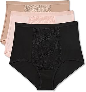 womens Blissful Benefits Tummy-smoothing Comfort Microfiber Brief 3-pack Wrw251br08w