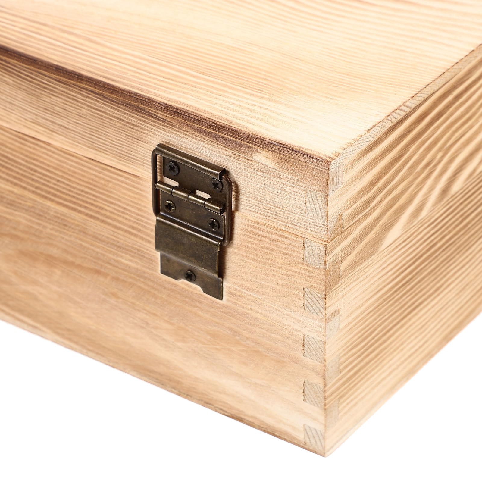 CALLARON Caja de Madera Vintage Beige 30x30x10 Cm Versátil y Resistente para Almacenamiento de Joyas y Regalos en Cumpleaños